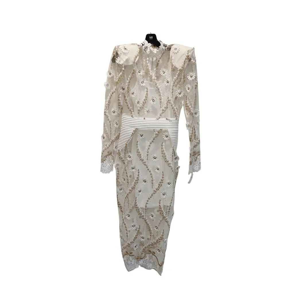 zhivago raise your hand midi dress white US6 - Picture 6 of 9